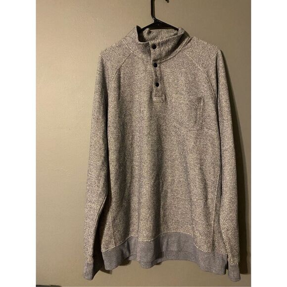 Old Navy Gray Quarter Button Up Sweater Size XL - Picture 2 of 8